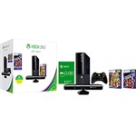 Ficha técnica e caractérísticas do produto Console XBOX 360 4GB + Kinect Sensor + Game Kinect Adventures + Game Dance Central 3 + Controle Sem Fio - Oficial Microsoft