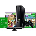 Ficha técnica e caractérísticas do produto Console XBOX 360 4GB + Kinect Sensor + 2 Jogos + 1 Mês de LIVE GOLD Grátis + 1 Controle Sem Fio