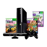 Ficha técnica e caractérísticas do produto Console Xbox 360 4GB ,Kinect Sensor ,Kinect Adventures , Kinect Sports , Forza Horizon , Controle Sem Fio