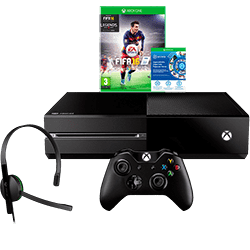 Console Xbox One 1TB + Game FIFA 16 (Via Download) + Headset com Fio + Controle Wireless