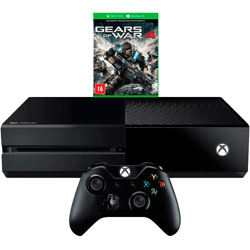 Ficha técnica e caractérísticas do produto Console Xbox One 500GB + Game Gears Of War 4 (via Download) + Controle Sem Fio - Microsoft