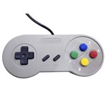 Ficha técnica e caractérísticas do produto Controle de Video Game com Fio para Super Nintendo Snes