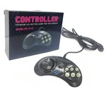 Ficha técnica e caractérísticas do produto Controle Joystick com Fio de 170 Cm Turbo com 6 Botões para Mega Drive e Genesis Feir Fr-6110