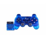 Ficha técnica e caractérísticas do produto Controle Joystick Sem Fio para Playstation 2 Azul Knup