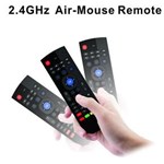 Ficha técnica e caractérísticas do produto Controle Mini Teclado Air Mouse Wireless Sem Fio Android Pc Tv MX-3A 2,4 Ghz Preto