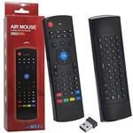 Ficha técnica e caractérísticas do produto Controle Mini Teclado Air Mouse Wireless Sem Fio Android Pc Tv MX3 MX-3A Preto