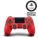 Ficha técnica e caractérísticas do produto Controle Playstation Dualshock 4 Vermelho - PS4