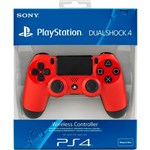 Ficha técnica e caractérísticas do produto Controle PS4 Sem Fio Dualshok 4 - Vermelho - SONY