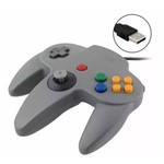 Ficha técnica e caractérísticas do produto Controle Retro Usb Nintendo N64 Cinza para Pc Mac Linux Cinza