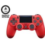 Ficha técnica e caractérísticas do produto Controle Sem Fio DualShock 4 Sony PS4 - Vermelho