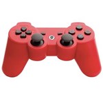 Ficha técnica e caractérísticas do produto Controle Sem Fio Dualshock Dazz para PS3 - Vermelho
