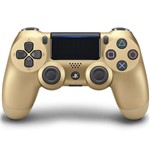 Ficha técnica e caractérísticas do produto Controle Sem Fio para Playstation 4 Sony Dualshock 4 Recarregável - Dourado