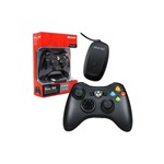 Ficha técnica e caractérísticas do produto Controle Sem Fio (Preto) Adaptador para Pc - Xbox 360 / Pc