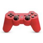 Ficha técnica e caractérísticas do produto Controle Sem Fio PS3 Dazz Vermelho, Dual Shock, Bluetooth