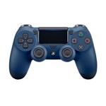Ficha técnica e caractérísticas do produto Controle Sony Dualshock 4 Azul Midnight Sem Fio (Com Led Frontal) - PS4