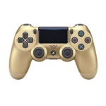 Ficha técnica e caractérísticas do produto Controle Sony Dualshock 4 Gold Sem Fio (com Led Frontal) Ps4