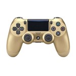 Ficha técnica e caractérísticas do produto Controle Sony Dualshock 4 Gold Sem Fio (Com Led Frontal) - PS4
