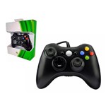 Ficha técnica e caractérísticas do produto Controle Xbox360 com Fio Joystick Preto - Bcs