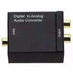 Ficha técnica e caractérísticas do produto Conversor Áudio Óptico Digital Fibra/coaxial para Rca Analógico