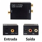 Ficha técnica e caractérísticas do produto Conversor Audio Ótico e Coaxial Digital para RCA Analogico