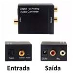 Ficha técnica e caractérísticas do produto Conversor Audio Ótico e Coaxial Digital para Rca Analógico