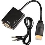 Ficha técnica e caractérísticas do produto Conversor HDMI para VGA de Áudio Cabo P2 CN1072 - Yuhuan - Yuhuan