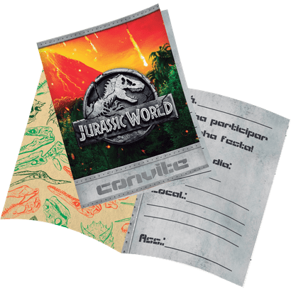 Ficha técnica e caractérísticas do produto Convite Jurassic World com 8un Festcolor