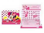 Ficha técnica e caractérísticas do produto Convite para Aniversário Pequeno Minnie Vermelha Regina Festas - Embalagem com 08 Unidades.