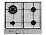 Cooktop 4 Bocas Midea Liva Inox - à Gás Natural e GLP Tripla-Chama