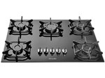 Ficha técnica e caractérísticas do produto Cooktop 5 Bocas Mueller Preto a Gás GLP - Ultra Chama