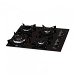 Cooktop à Gás 4 Bocas Fischer Fit Line Tripla Chama Vidro Acendimento Super Automático