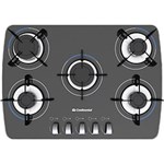 Ficha técnica e caractérísticas do produto Cooktop a Gás 5 Bocas Continental Decore Vidro Preto com Acendimento Superautomático