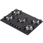 Ficha técnica e caractérísticas do produto Cooktop a Gás Casavitra 5 Bocas Rápido Dot E10E55.507 Preto