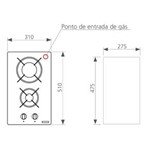 Ficha técnica e caractérísticas do produto Cooktop Glass Domino 2GG 30 - Tramontina