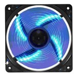 Ficha técnica e caractérísticas do produto Cooler Colorido Azul Led para Gabinete 120 Mm