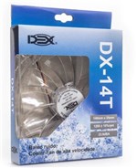 Ficha técnica e caractérísticas do produto Cooler Dex Led Azul Transp Dx-14t 140mm