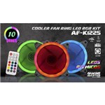 3 Cooler Fan 120mm RGB Ring LED Conforme Música com Controle Remoto Kmex AF-K1225