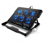 Ficha técnica e caractérísticas do produto Cooler para Notebook com 6 Fans Led Azul Hexa AC282 - Multilaser - Multilaser