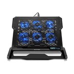 Ficha técnica e caractérísticas do produto Cooler para Notebook com 6 Fans Led Azul Hexa Multilaser AC282