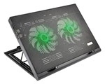 Ficha técnica e caractérísticas do produto Cooler para Notebook Multilaser Warrior Power Gamer LED Verde AC267