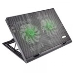 Ficha técnica e caractérísticas do produto Cooler para Notebook Warrior Power Gamer Led Verde AC267 Multilaser