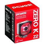 Ficha técnica e caractérísticas do produto Cooler para Processador PCYES Zero K Z2 92MM INTEL/AMD LED Vermelho ACZK292LDV