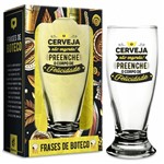 Ficha técnica e caractérísticas do produto Copo Munich - Cerveja não Engorda - Brasfoot Presentes
