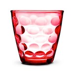 Ficha técnica e caractérísticas do produto Copo Vidro 6 Pop Redondo 250ml Vermelho Colorido Sobremesa