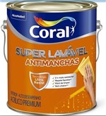 Ficha técnica e caractérísticas do produto Coral Acrílico Super Lavável Antimanchas 3,6 Litros