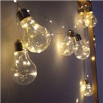 Ficha técnica e caractérísticas do produto Cordão 10 Lampadas Luz de Fada Cor Amarela 3m
