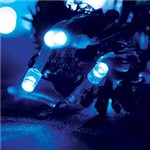Ficha técnica e caractérísticas do produto Cordão Luminoso Taschibra 50 Leds 8F Azul 220v