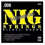 Ficha técnica e caractérísticas do produto Cordas / Encordoamento Nig N62 Guitarra - .008 - .038