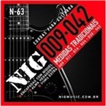 Ficha técnica e caractérísticas do produto Cordas / Encordoamento Nig N63 Guitarra - .009 - .042