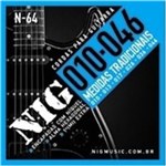 Ficha técnica e caractérísticas do produto Cordas / Encordoamento Nig N64 Guitarra - .010 - .046